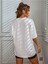 Beyaz Calıfornia Baskılı Oversize T-Shirt 2