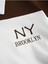 Büyük Beden Unisex Ny Brooklyn Parçalı Baskılı Kısa Kol %100 Pamuk T-Shirt 3