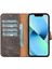 Mulvxurg URG02 Apple Iphone 13 Pro Uyumlu Deri Cüzdanlı Kılıf Acı Kahve (Mulvix) 4