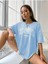 Büyük Beden Özel Tasarım California West Coast Baskılı 2023 Yaz Sezonu Oversize T-Shirt 4