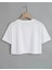 Çocuk Kedi Baskılı Oversize Crop T-Shirt 2