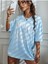 Bebe Mavi Calıfornia Baskılı Oversize T-Shirt 4