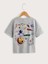 Kids Unisex Gri The Galaxy Gezegen Baskılı Oversize Bisiklet Yaka Çocuk Tshirtü 1