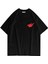 Siyah Cacti Travis Scott Baskılı Pamuk Oversize Bisiklet Yaka T-Shirt 2