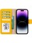 Mulvxurg URG02 Apple Iphone 15 Uyumlu Deri Cüzdanlı Kılıf Mwwn FL12 Sarı (Mulvix) 2