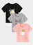 3'lü Unicorn Tek Boynuzlu At Baskılı Oversize Çocuk T-Shirt 1