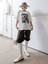 Büyük Beden Cosiness Baskılı Gri Oversize T-Shirt 6