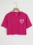 Unisex Kalp Baskılı Oversize Crop T-Shirt 1