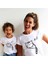 Anne Kız Çocuk Uyuyan Kedi Baskılı Bisiklet Yaka Pamuk T-Shirt(Kombin Yapmak Için 2 Adet Alınız) 1