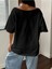 Büyük Beden Kayık Yaka Just A Girl Baskılı Oversize %100 Pamuk T-Shirt 2