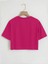 Unisex Kalp Baskılı Oversize Crop T-Shirt 3