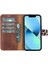 Mulvxurg URG02 Apple Iphone 13 Pro Uyumlu Deri Cüzdanlı Kılıf Leopar Desen (Mulvix) 4