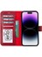 Mulvxurg URG02 Apple Iphone 15 Plus Uyumlu Deri Cüzdanlı Kılıf Mwwn V4EF Kırmızı (Mulvix) 2