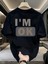 Unisex I'm Ok Baskılı Oversize %100 Pamuk T-Shirt 2