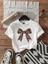 Kadın Leopar Kurdele Baskılı Crop T-Shirt 1