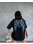 Unisex Büyük Beden Sırt Kanat Angel Baskılı Baskılı Kısa Kol %100 Pamuk T-Shirt 1