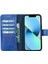 Mulvxurg URG02 Apple Iphone 13 Uyumlu Deri Cüzdanlı Kılıf Okyanus Mavi (Mulvix) 4