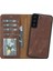 Mulvxurg URG02 Galaxy S22 Plus Uyumlu Deri Cüzdanlı Kılıf Mwwn G2 Kahve (Mulvix) 1