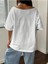 Büyük Beden Kayık Yaka London Baskılı Oversize %100 Pamuk T-Shirt 3