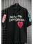 Unisex Büyük Beden Lucky Baskılı Oversize Bisiklet Yaka Tshirt 1