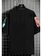 Unisex Büyük Beden Lucky Baskılı Oversize Bisiklet Yaka Tshirt 2