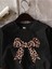 Kadın Leopar Kurdele Baskılı Crop T-Shirt 2