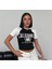 Unisex California Baskılı Reglan Beyaz Kol Kısa %100 Pamuk Crop T-Shirt 1