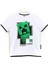 Erkek Çocuk Creeper 3D Baskılı T-Shirt Beyaz 1