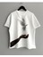 Güvercin Baskılı Oversize Bisiklet Yaka Pamuklu T-Shirt 1