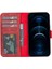Mulvxurg URG02 Apple Iphone 13 Pro Uyumlu Deri Cüzdanlı Kılıf Liluri G4 Kırmızı (Mulvix) 2