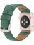 Mulvxurg URG02 Apple Watch Uyumlu Deri Kordon 42-44-45MM De6 Yeşil (Mulvix) 2