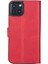 Mulvxurg URG02 Apple Iphone 13 Uyumlu Deri Cüzdanlı Kılıf Nar Çiçeği (Mulvix) 3