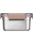 Paslanmaz Çelik Dörtgen Saklama Kabı, 520 Ml, Kahverengi ve Gri Renk Seçeneği 3