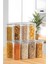 Şeffaf Plastik Saklama Kabı Seti, Vakum Silikon Conta, 1.7l, 12'li Paket 1