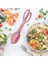 Yeşil Pratik Plastik Salata ve Makarna Servis Kaşığı 2