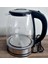 1500W Cam Kettle Su Isıtıcı 1.8l LED Aydınlatmalı Paslanmaz Çelik Siyah 2