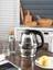 Gri Renkli Cam Kettle, Dayanıklı ve Şık Su Isıtıcı 2