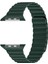 Koyu Yeşil Deri Saat Kayışı 44 Mm, Şık ve Rahat Tasarım 1