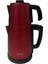 Kırmızı 1850W Paslanmaz Çelik Çay ve Su Isıtıcı, Şık ve Pratik Tasarım 1