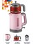 Pembe Çay Makinesi ve Su Isıtıcısı, 2200W, Cam Demlikli, Pratik ve Şık Tasarım 2