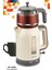 Krem Renkli 2200W Çay ve Su Isıtıcı, Cam Demlikli, Şık ve Fonksiyonel Tasarım 1