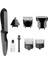 Siyah 7'li Erkek Bakım Seti Hızlı Şarjlı Saç Sakal Tıraş ve Kulak Burun Aleti 6