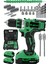 12V 2.0AH Şarjlı Matkap 84 Parça Set, Metal Şanzıman, Bakır Sargı, Çift Akülü, Yeşil 1