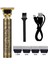 Sarı li 4 Başlıklı USB Şarjlı Manuel Tıraş Makinesi Vintage Tarz 3