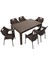 Elit Rattan 90x150 Star Koltuk Masa Takımı Kahverengi 1