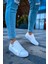 J191 Side Buckle Ortopedik Taban Günlük Cilt Erkek Sneaker Spor Ayakkabı Cbt Beyaz 2