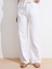 72025 Arkası Lastikli Lyocell Denim Pantolon-Beyaz 5