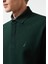 Erkek Slim Fit Uzun Kollu Polo - Yeşil 5