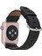 Mulvxurg URG02 Apple Watch Uyumlu Deri Kordon Orfe 42-44-45MM G1 Siyah (Mulvix) 2