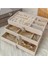 Şık 3 Çekmeceli Takı Kutusu, Düzenleyici ve Organizer, 13X23X11 Bej Renk 1